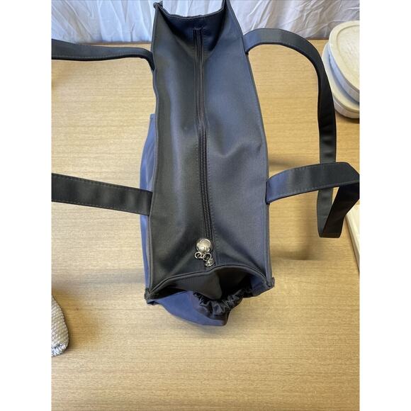 Disney Gallery Mickey Mouse Logo Shoulder Bag Gray‎ Embroidered Tote - Picture 5 of 7